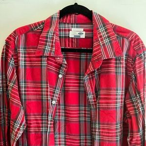 Old Navy Red Pattern Button Down